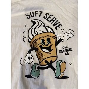Soft Serve Clothing San Diego‎ T-shirt Men's Large White Organic